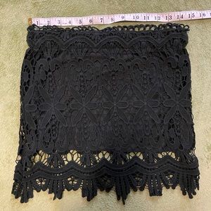 Black lace eyelet skirt